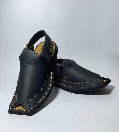 Famous Peshawar Zalmi Chappal Black